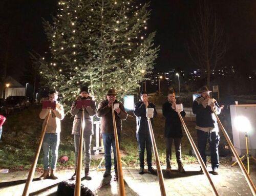 Alphörner unter dem Weihnachtsbaum Steinhaldenfeld