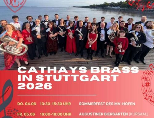Empfang von Cathays Brass beim Sommerfest 2023